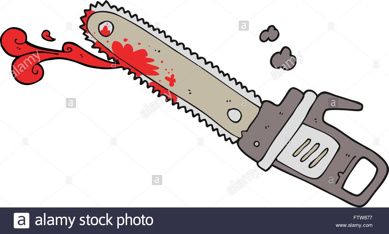 1300x784 Freehand Drawn Cartoon Bloody Chainsaw Stock Vector Art