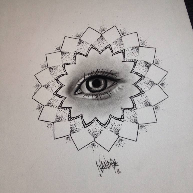 770x770 Saatchi Art Eye Chakra Mandala Drawing By Ocky Ivandra