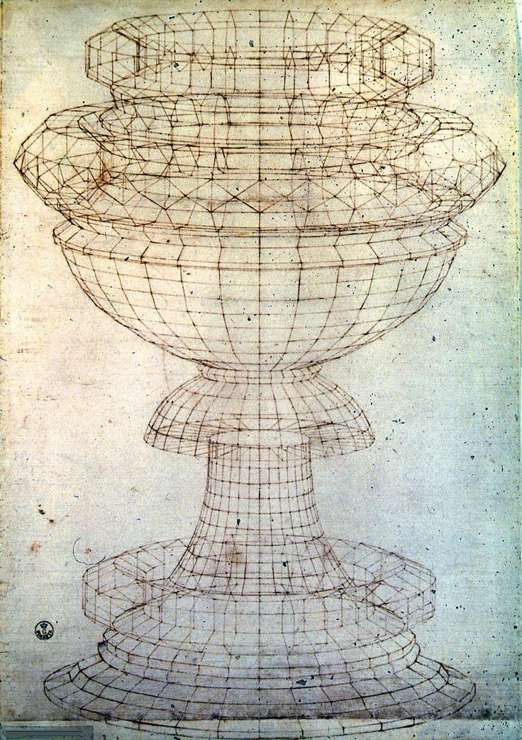 736x1043 Paolo Uccello Perspective Study Of A Chalice, 1450 Jules