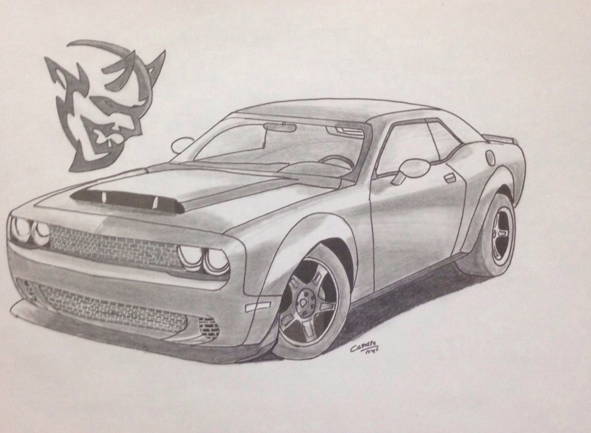 Dodge Challenger Para Dibujar