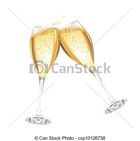 450x455 Two Glasses Of Champagne Vectors