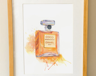 340x270 Coco Mademoiselle Digital Art Print Pink No 5 Perfume Bottle