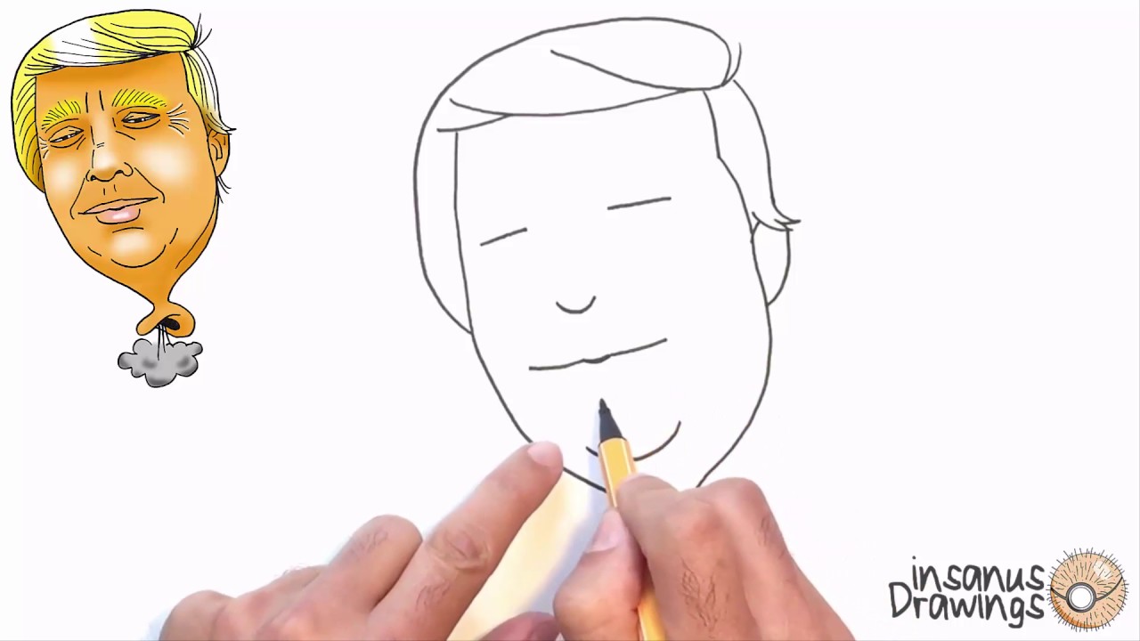1280x720 How To Draw Donald Trump Caricature
