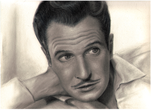 500x363 Young Vincent Price Charcoal Amp Graphite Drawing
