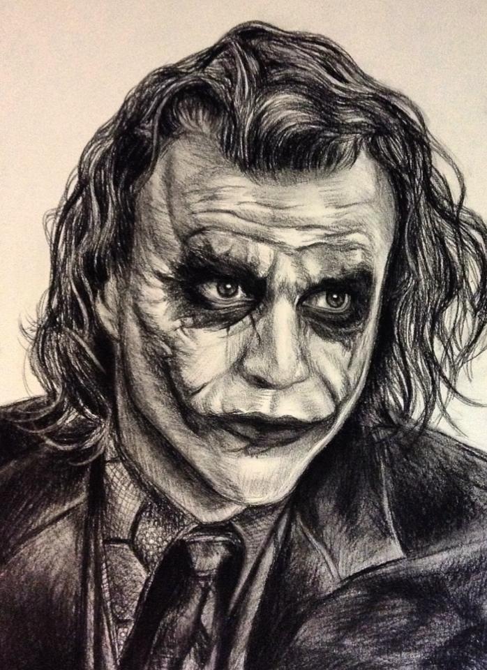 698x960 Joker Charcoal Drawing By Komodokid45