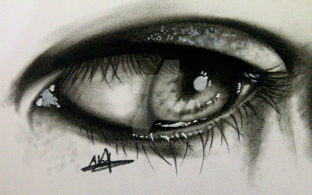 1024x640 Eye Drawing ( Charcoal ) By Dbnext1