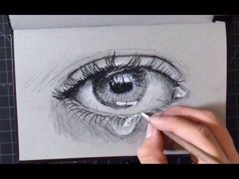 480x360 How To Draw An Eye Using Charcoal, Step By Step Process