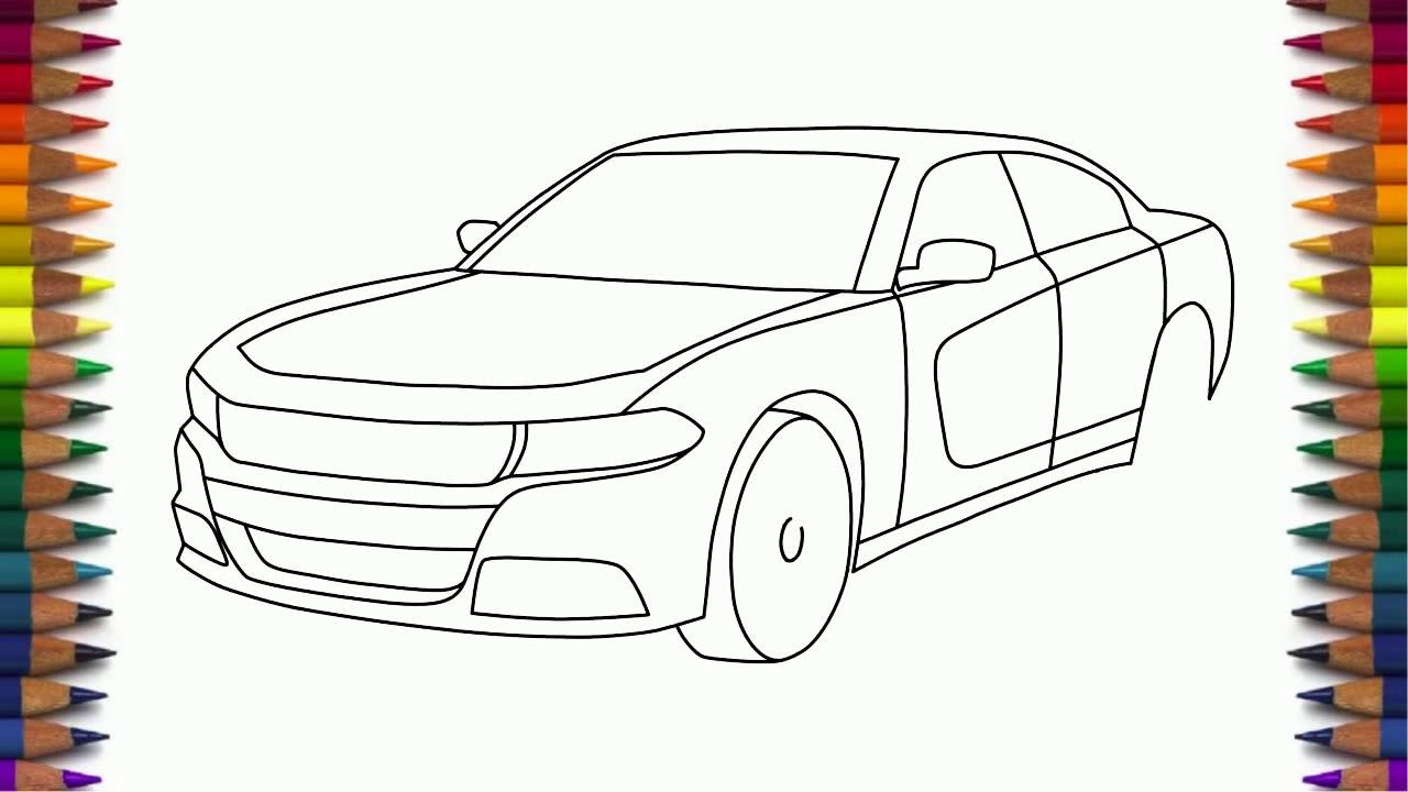 1280x720 How To Draw Dodge Charger Rt 2015 Step By Step Easy For Beginners