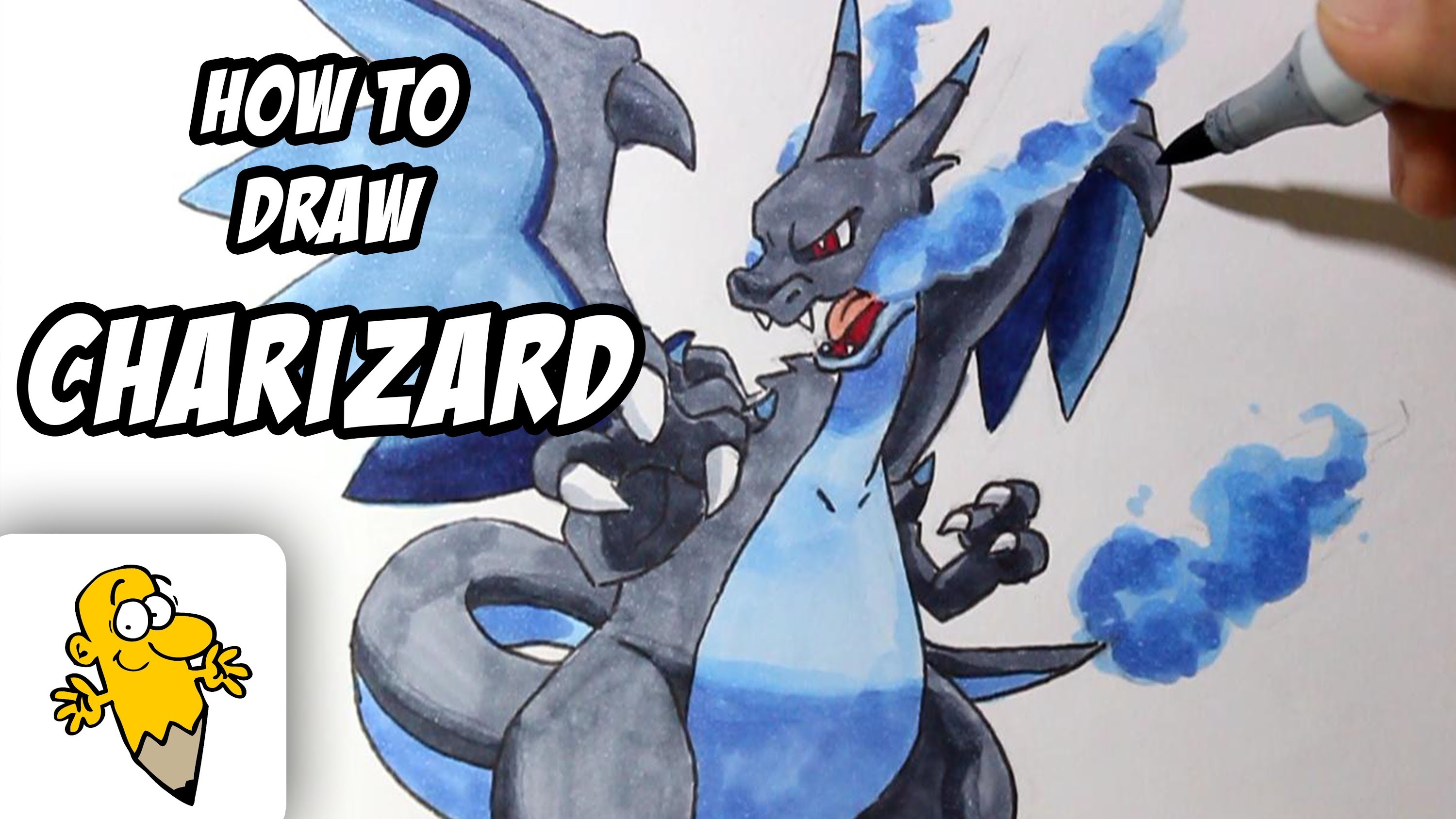 3000x1688 How To Draw Mega Charizard X [Pokemon Xy] Drawing Tutorial