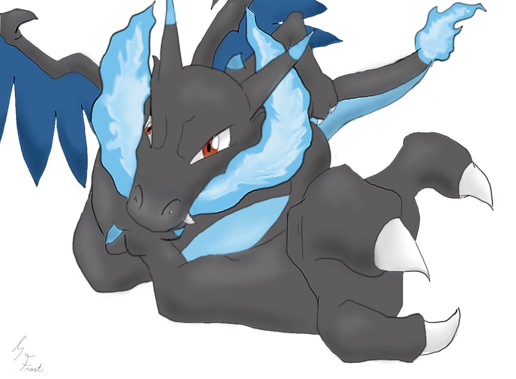 1042x766 Mega Charizard X Drawing By Shadowedfrost