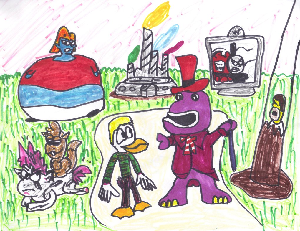 1019x784 Donald And The Chocolate Factory By Sonicclone