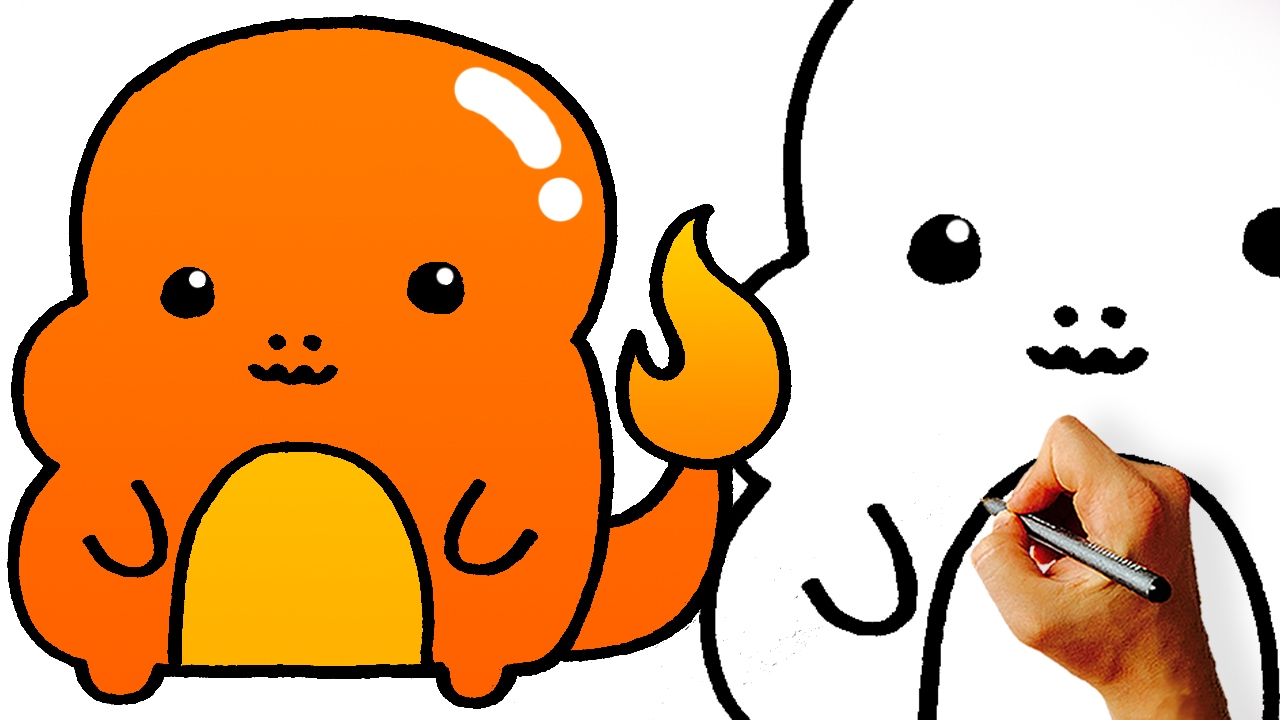 1280x720 Very Easy! How To Draw Cute Chibi Charmander (Pokemon) Step By