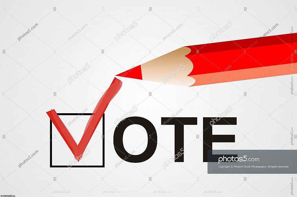 1024x682 Pencil Drawing Check Mark On Vote