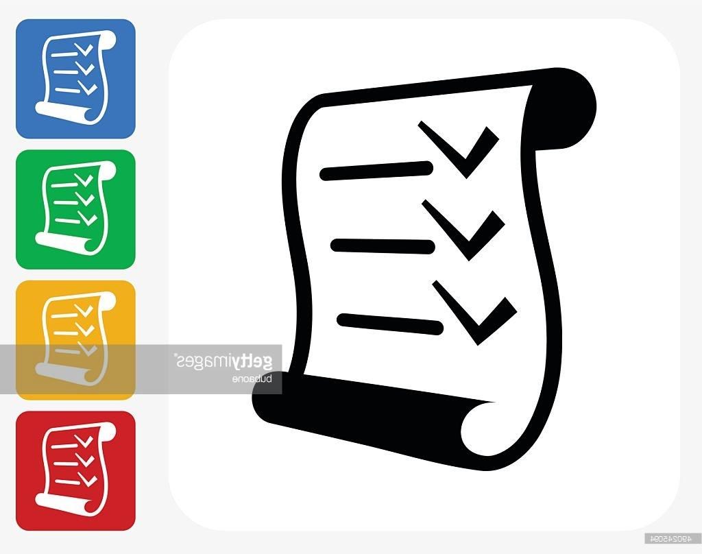1024x808 Unique Checklist Icon Flat Graphic Design Vector Drawing