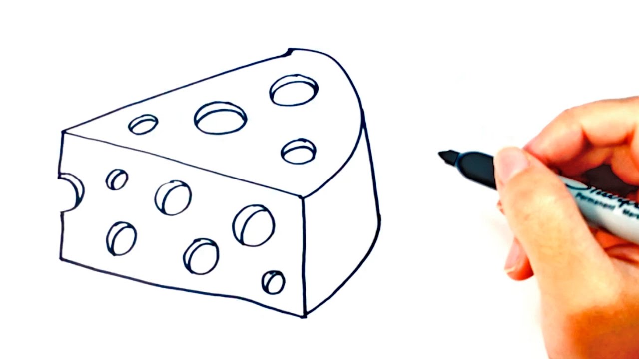 1280x720 How To Draw A Cheese Piece Of Cheese Easy Draw Tutorial