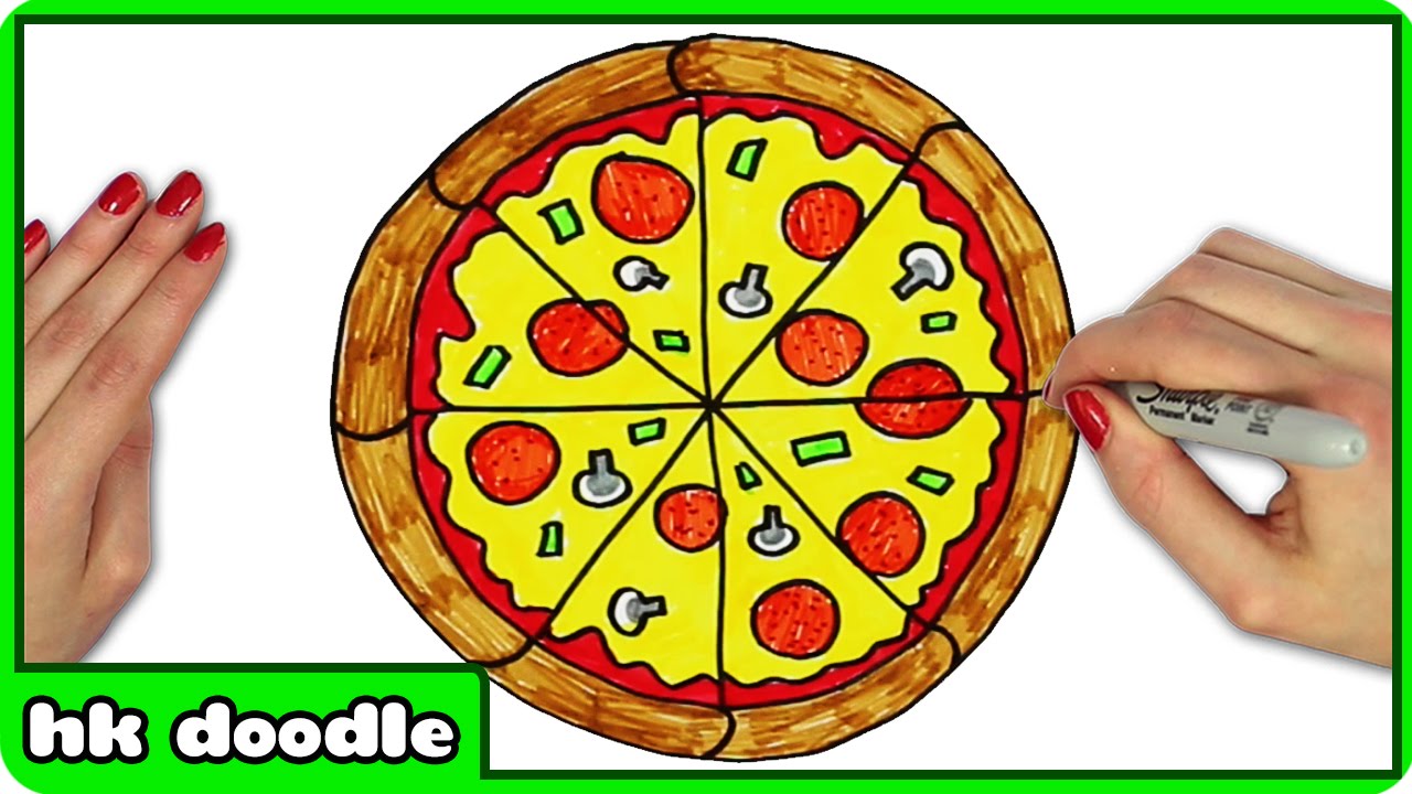 How To Draw A Pizza Slice Clipart - Design Talk