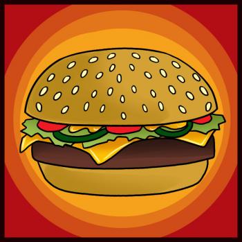 350x349 How To Draw How To Draw A Hamburger