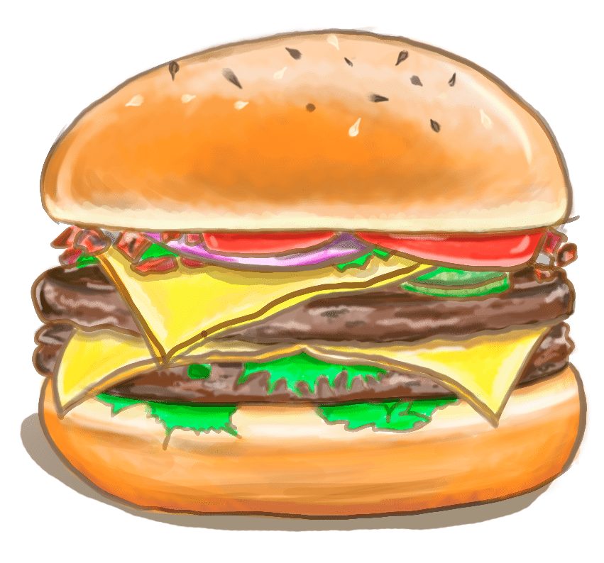 851x794 Photoshop Tutorial How To Draw A Cheeseburger Artisul