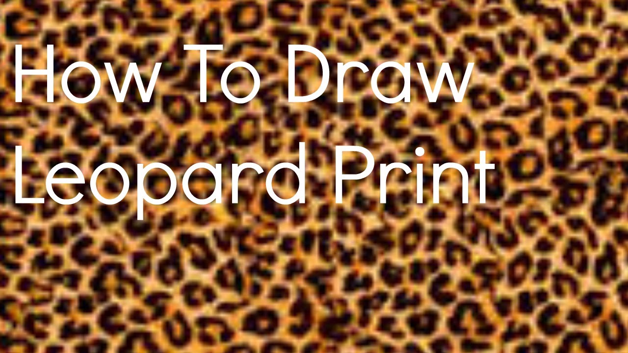 1280x720 How To Draw Leopard Print