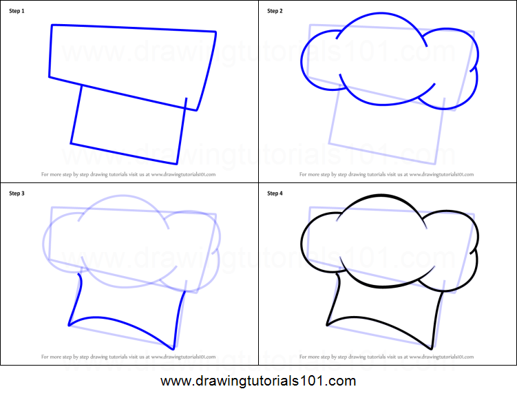 751x581 How To Draw A Chef Hat Printable Step By Step Drawing Sheet