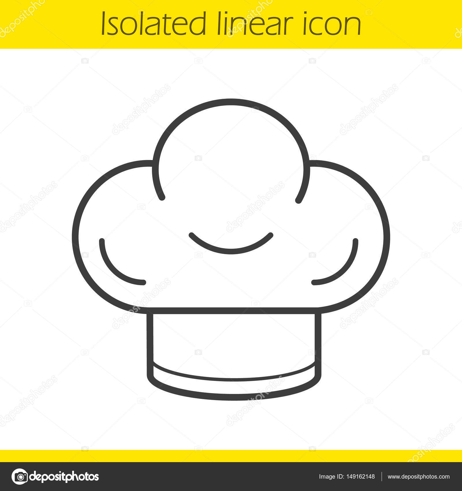 1600x1700 Chef's Hat Linear Icon Stock Vector Bsd