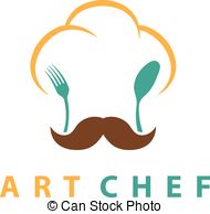 190x194 Chef Hat On Spoon And Fork Vector Illustration On Grey Vector