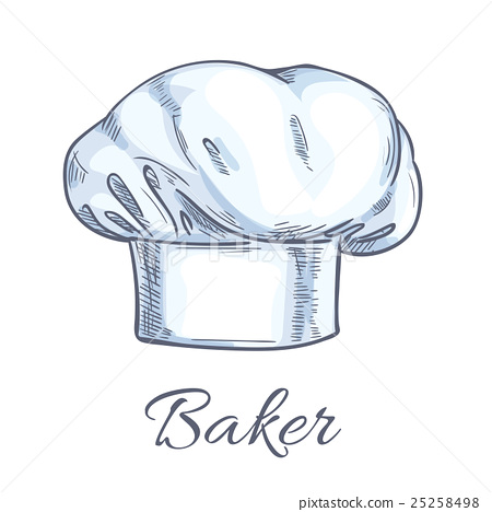 450x468 White Baker Toque Or Chef Hat Sketch