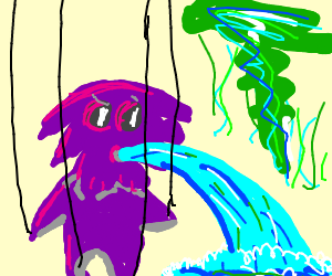 300x250 Purple Monster Is Breathing In Blue Chemicals