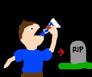 300x250 Someone Drinking Poisonous Chemicals And Dying