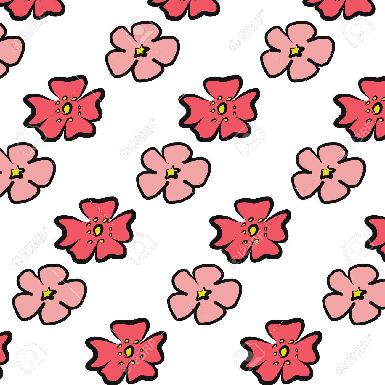 1300x1300 Cherry Blossom Red And Pink Flower Illustration Drawing