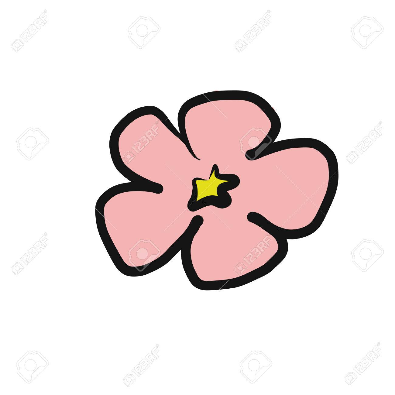 1300x1300 Pink Cherry Blossom Flower Use Program Drawing Illustration Vector