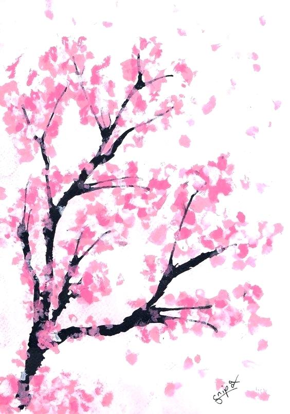 564x805 Sakura Tree Drawing On Tree Cherry Blossom Tree Branch Drawing