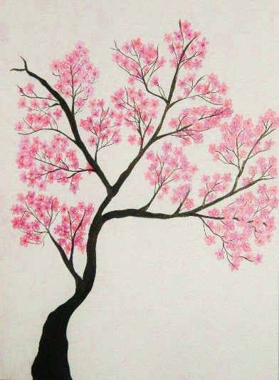 392x535 Cherry Tree Drawing