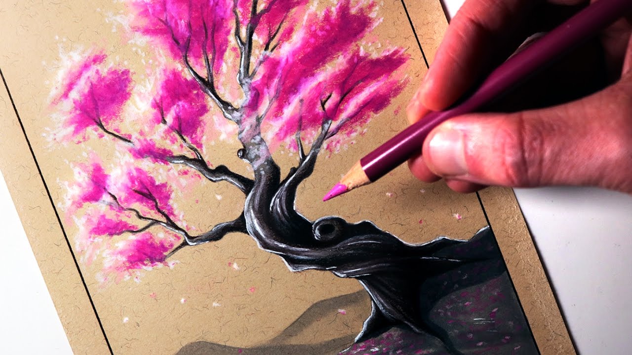 1280x720 How To Draw A Cherry Tree