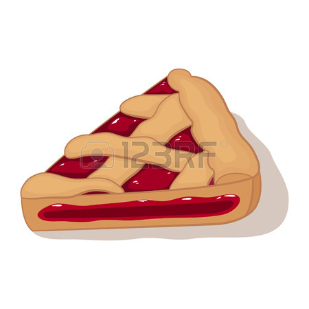 450x450 Illustration Of Slice Of Cherry Pie On Plate Royalty Free Cliparts