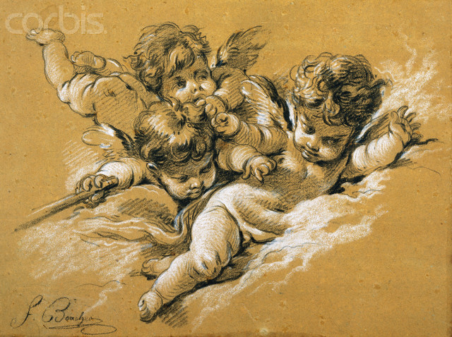 640x478 Drawing Of Cherubs Attributed To Francois Boucher Cherub
