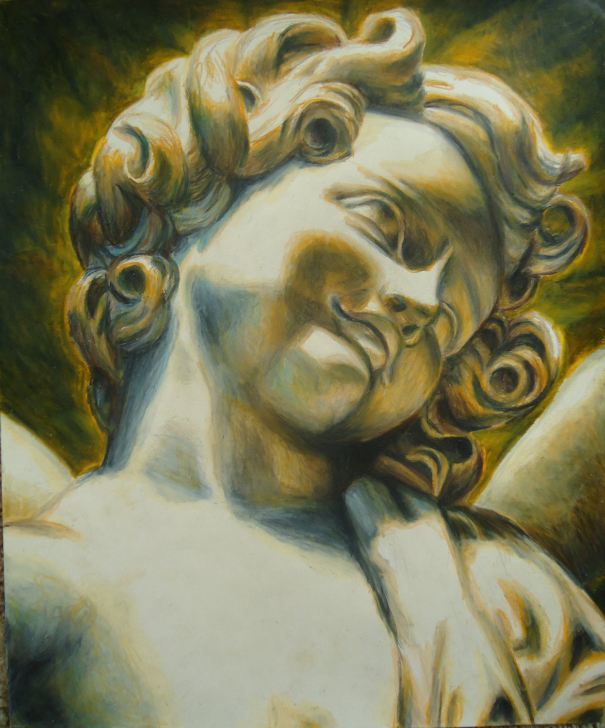 1247x1500 Original Angel Art Gift For Remembrance Cherub Angel