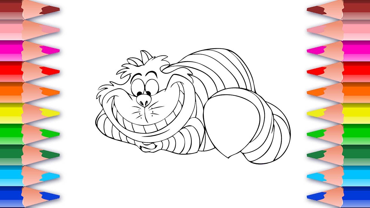 1280x720 The Cheshire Cat Evil Smile Drawing Alice In Wonderland Magical