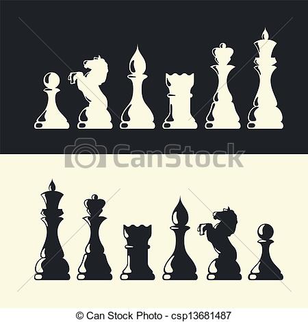 450x470 Chess Pieces Collection. Vector Vector