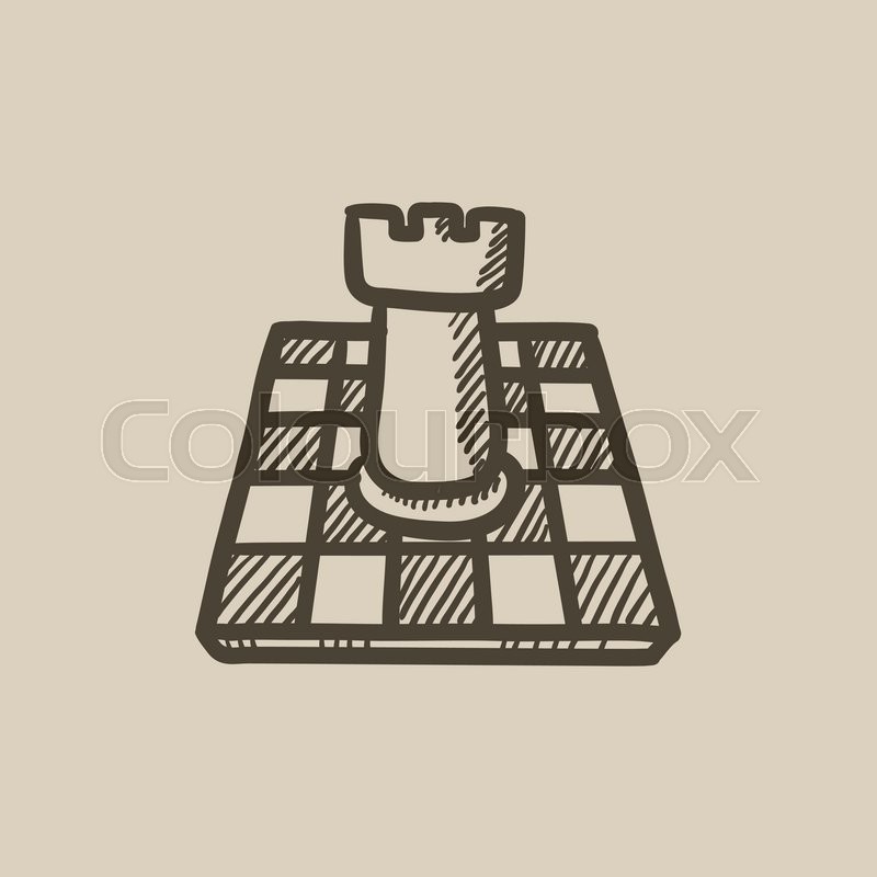 800x800 Chess Vector Sketch Icon Isolated On Background. Hand Drawn Chess