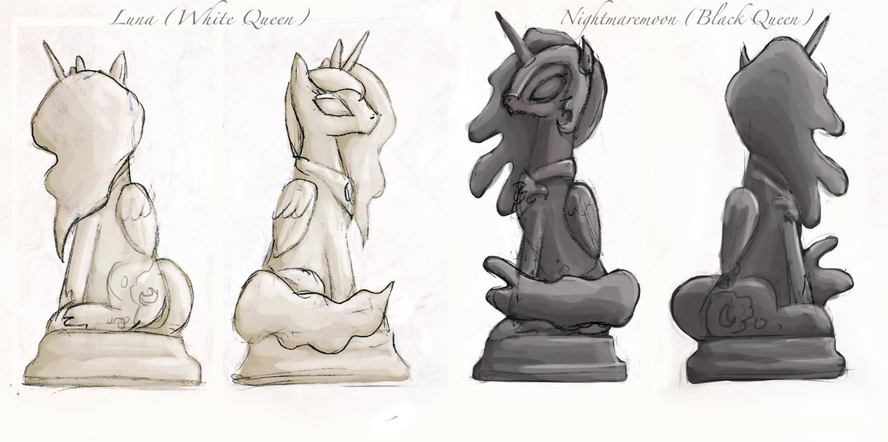 1266x630 Mlp Chess Set Queen Pieces By Enigmaticelocution