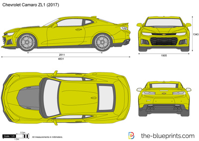 400x283 Chevrolet Camaro Zl1 Vector Drawing