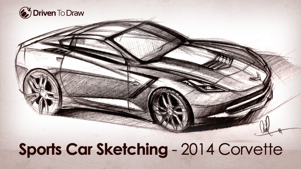 1280x720 2014 Corvette C7 Stingray Designer Sketch Video