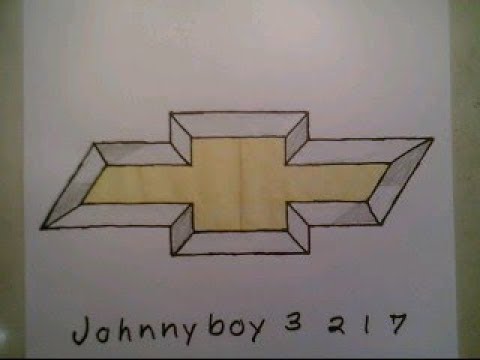480x360 How To Draw The Chevy Logo Symbol Emblem Sign Car Auto Step By