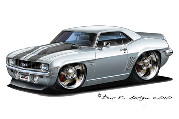 350x233 Cool Muscle Cartoon Cars 1969 Chevy Camaro Ss Added To