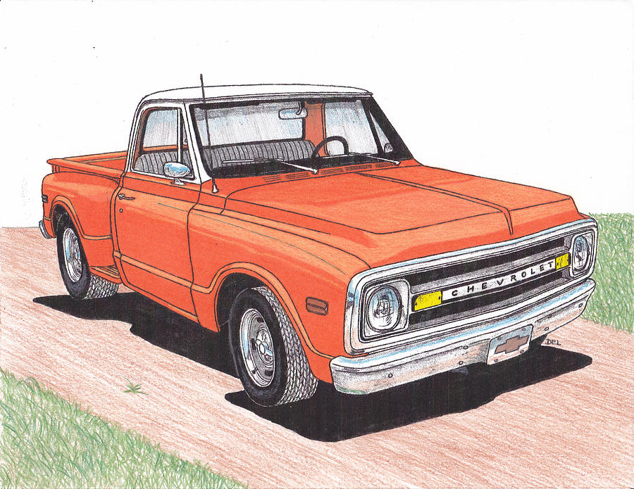 900x695 Chevy Truck Drawings 1971 Chevy Truck Drawing Horse Shoes