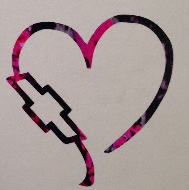 638x640 Chevy Heart Emblem Vinyl Decal 5 Truck Purple Pink Muddy Blue