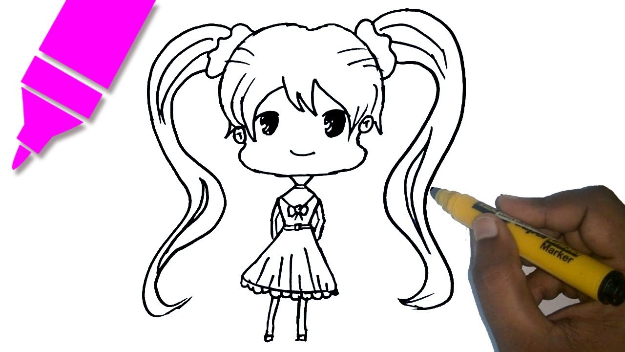 1280x720 Anime Drawing For Kids How To Draw A Chibi Anime Girl Character