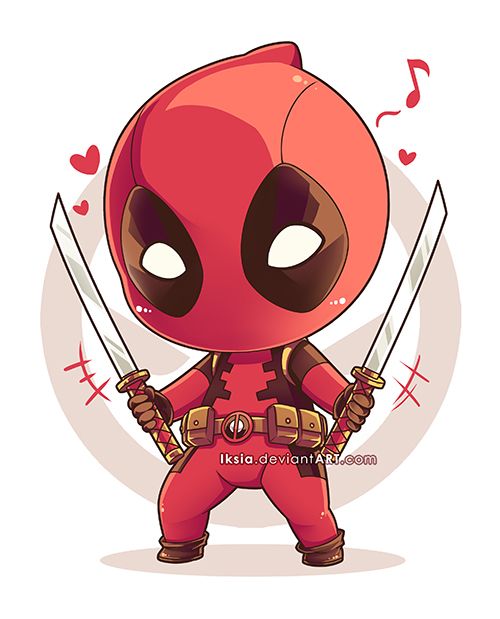 500x619 Chibi Deadpool By On @ Marvel