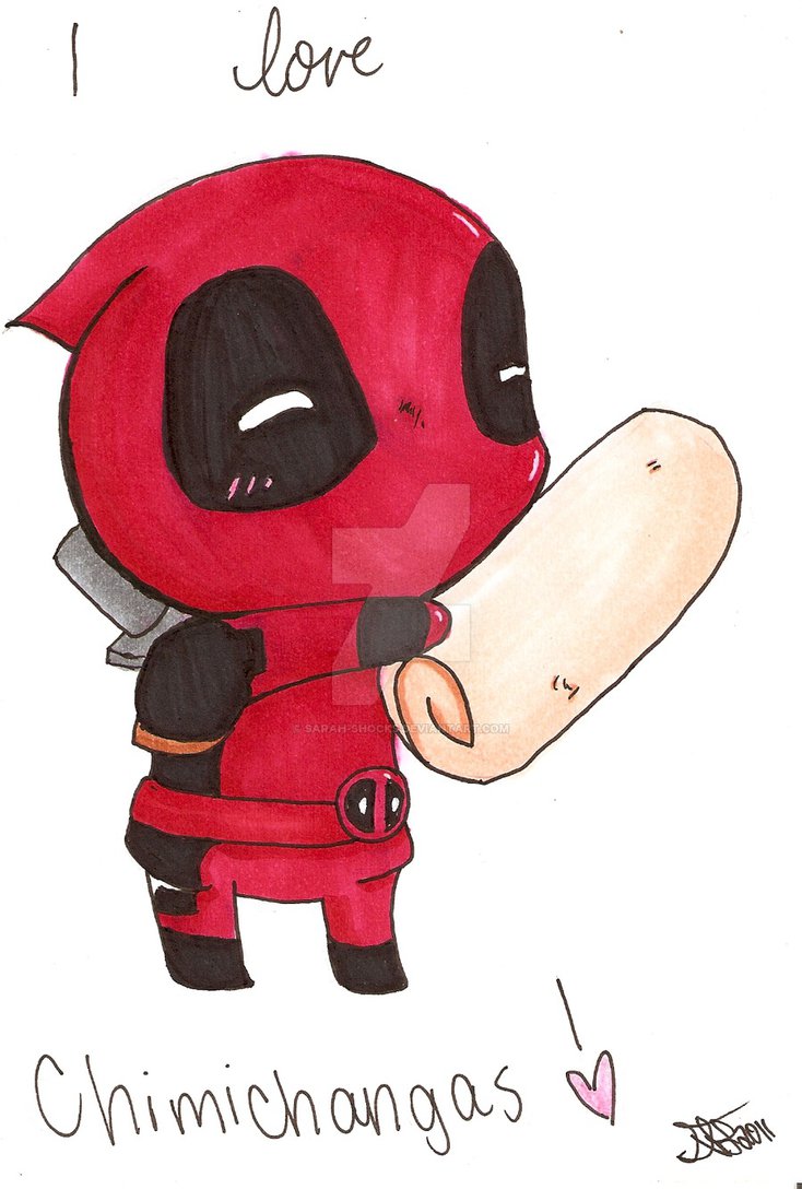 734x1088 Chibi Deadpool By Sarah Shocks